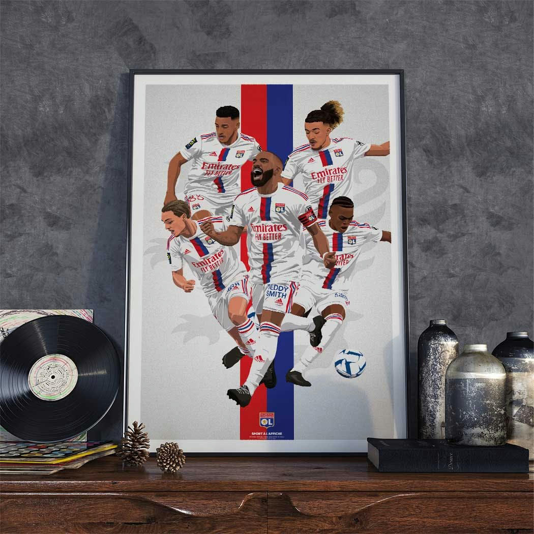 FOOT - Affiche Foot - Olympique Lyonnais - Les Gones 40x60cm