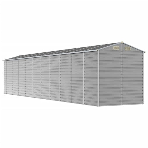 NNEVL Garden Shed Light Grey 191x895x198 cm Galvanised Steel