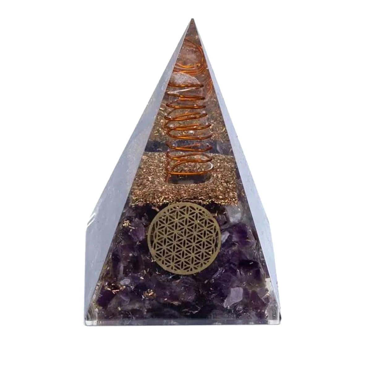 - Pyramide orgonite améthyste