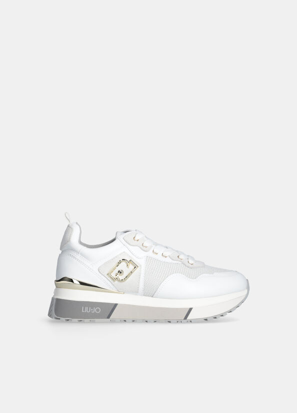 Sneakers in pelle e mesh