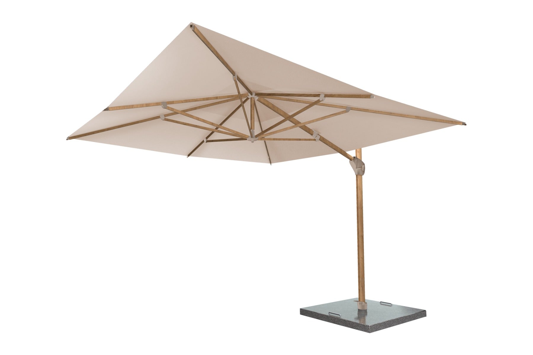 4-Seasons Hacienda zweefparasol 300 x 400 cm. - Woodlook Sand