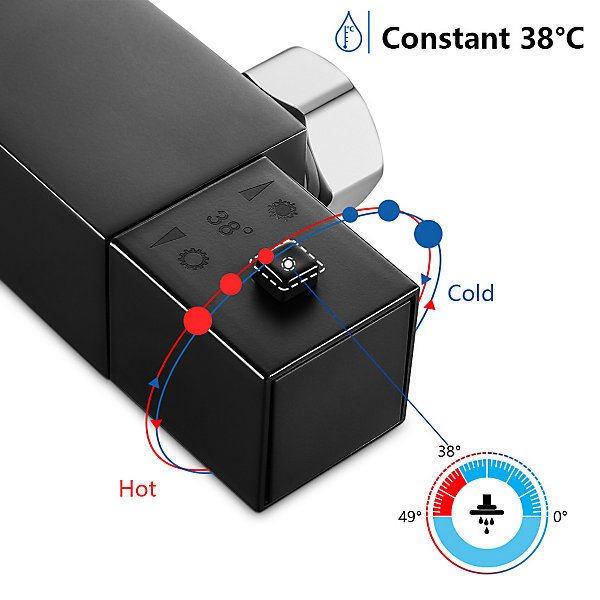Colonne de Douche avec Robinetterie Thermostatique, Auralum max Ensemble de Douche avec pommeau   douchette   flexible