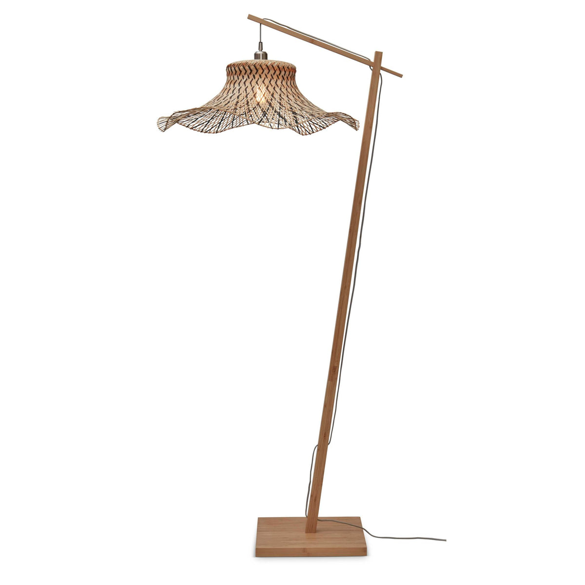 GOOD&MOJO vloerlamp Ibiza - bruin - Ø65cm