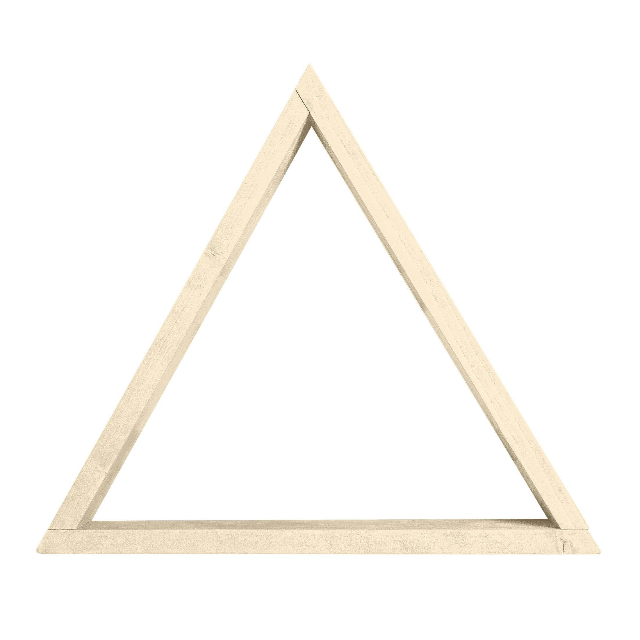TRIANGLE - Etagère triangulaire en bois d'épicéa massif de couleur beige 60 cm