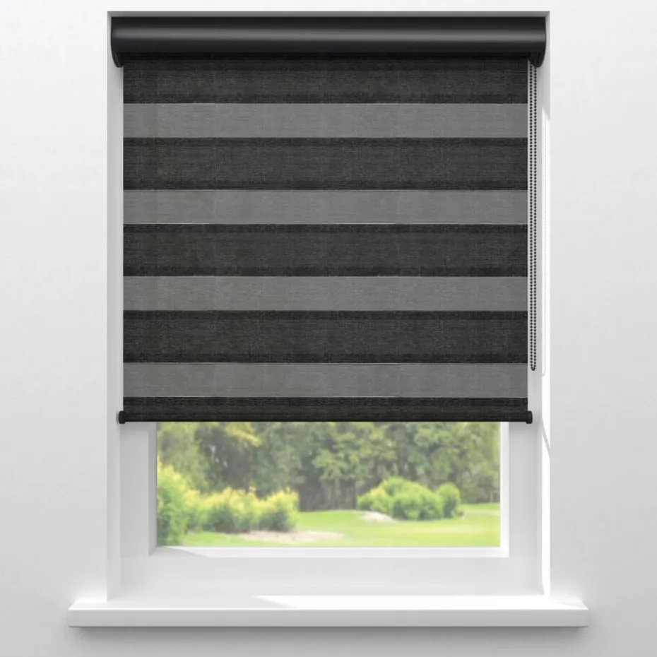 Kwantum Duo-Rolgordijnen | Fenstr Duo Rolgordijn Noan  Zwart