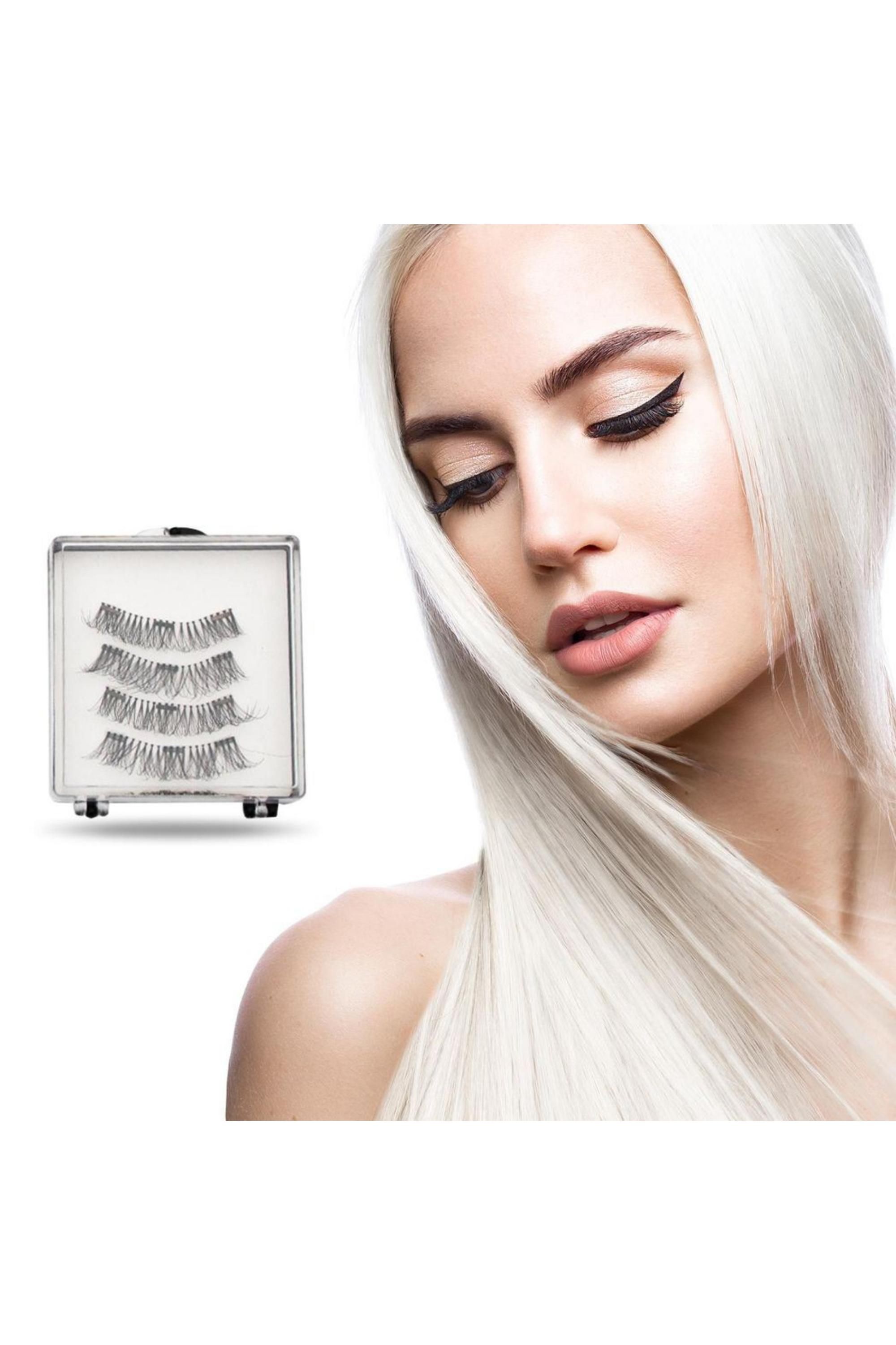Dyzi Double Magnetic False Eyelashes Set of 3 Pairs for Glamorous Look