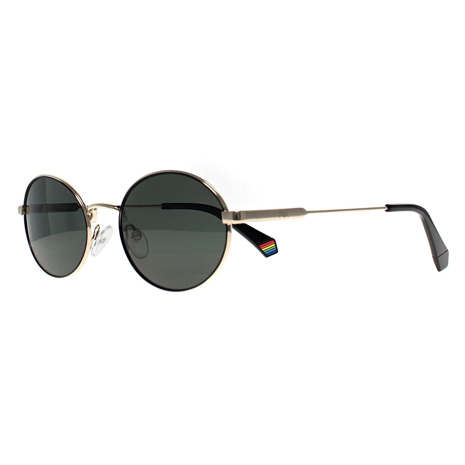 Polaroid Oval Black Gold Green Polarized PLD 6228/S/X