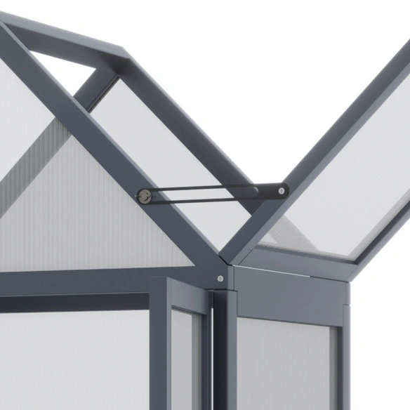 Gewächshaus, BxHxL: 42 x 132 x 70,5 cm, Tannenholz/Polycarbonat