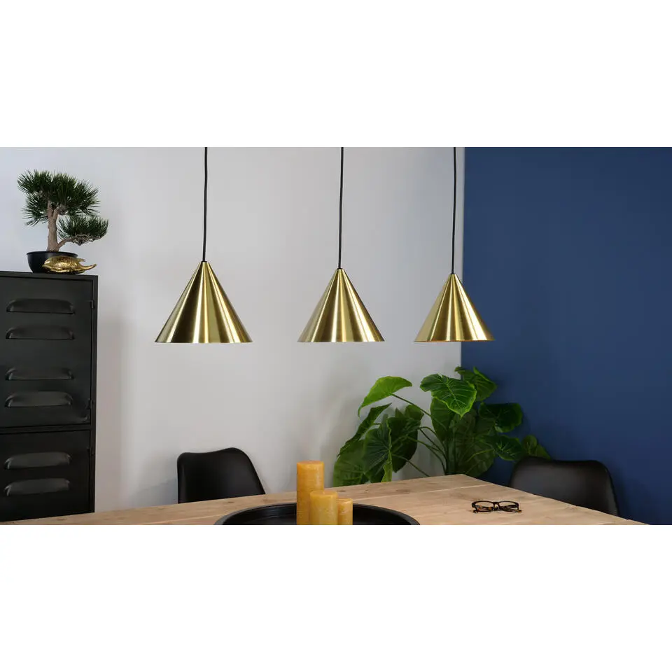 EGLONaricesHanglamp-E27-92cm-Zwart/Goud