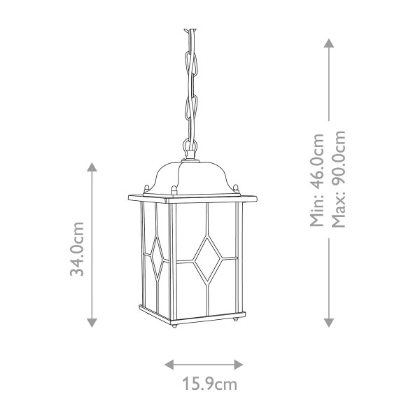 Lampa sufitowa zewnętrzna Wexford czarna 1 x E27 x 60W IP23 Elstead