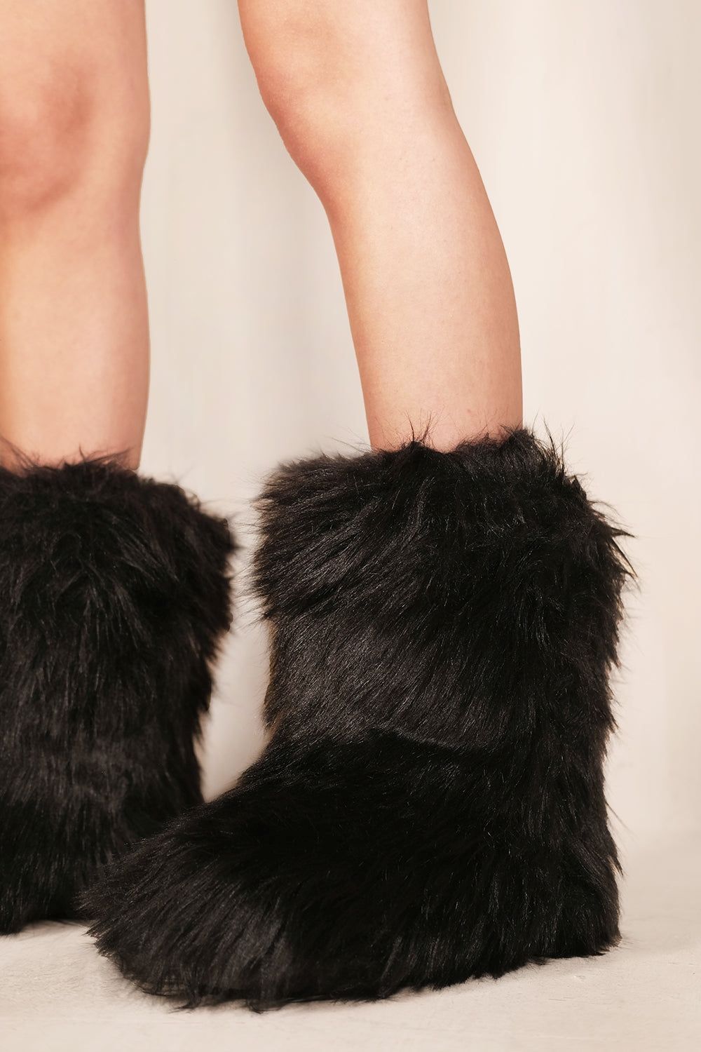 Where's That From Malaya' Platform Fluffy Faux Fur Ankle Boots