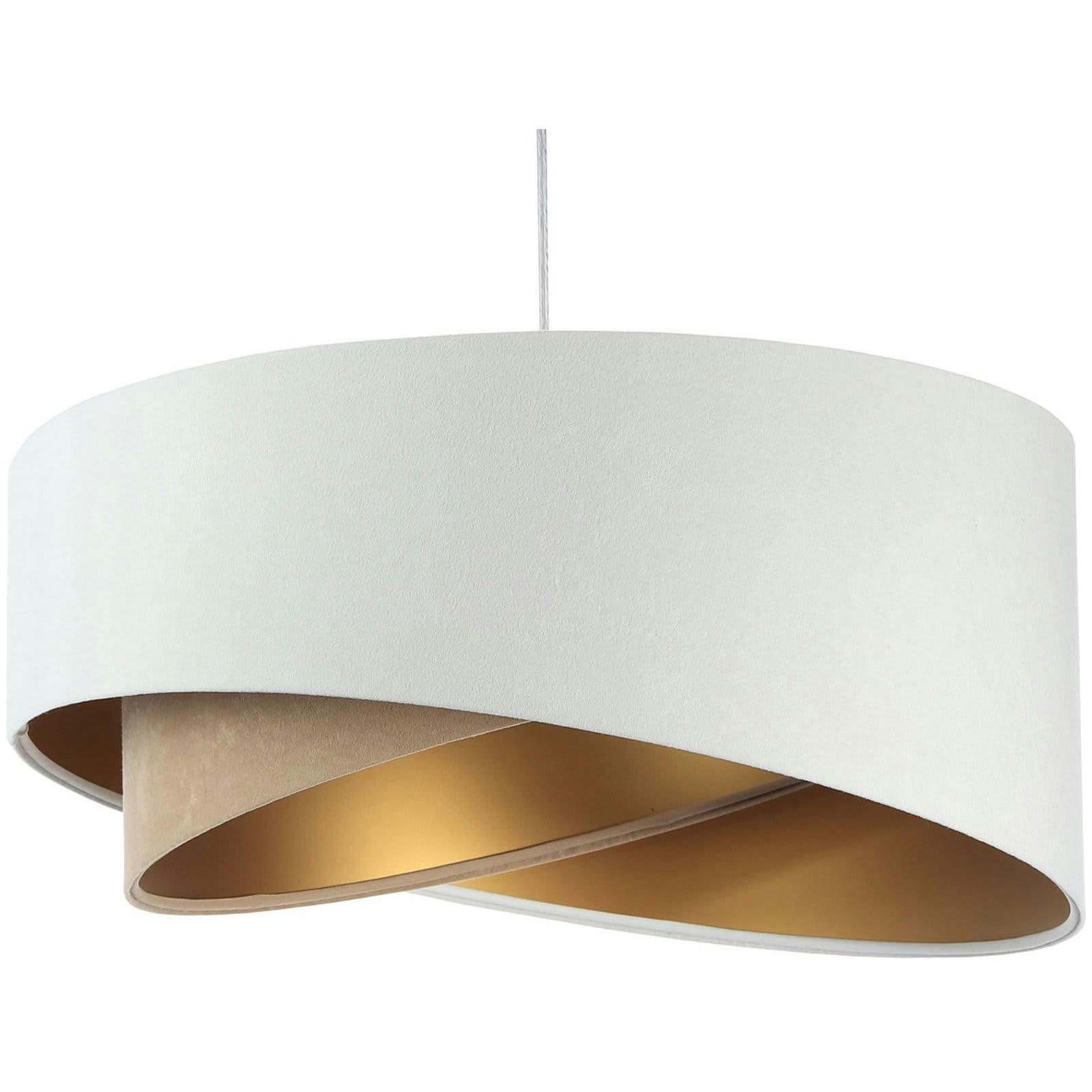 GALAXY - Suspension Tissu Blanc 50x50x23 cm