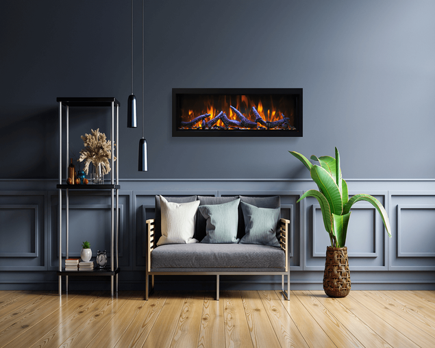 Amantii Smart 50&Prime; Wide &ndash; Deep Indoor or Outdoor Electric Built-in only with Black Steel Surround