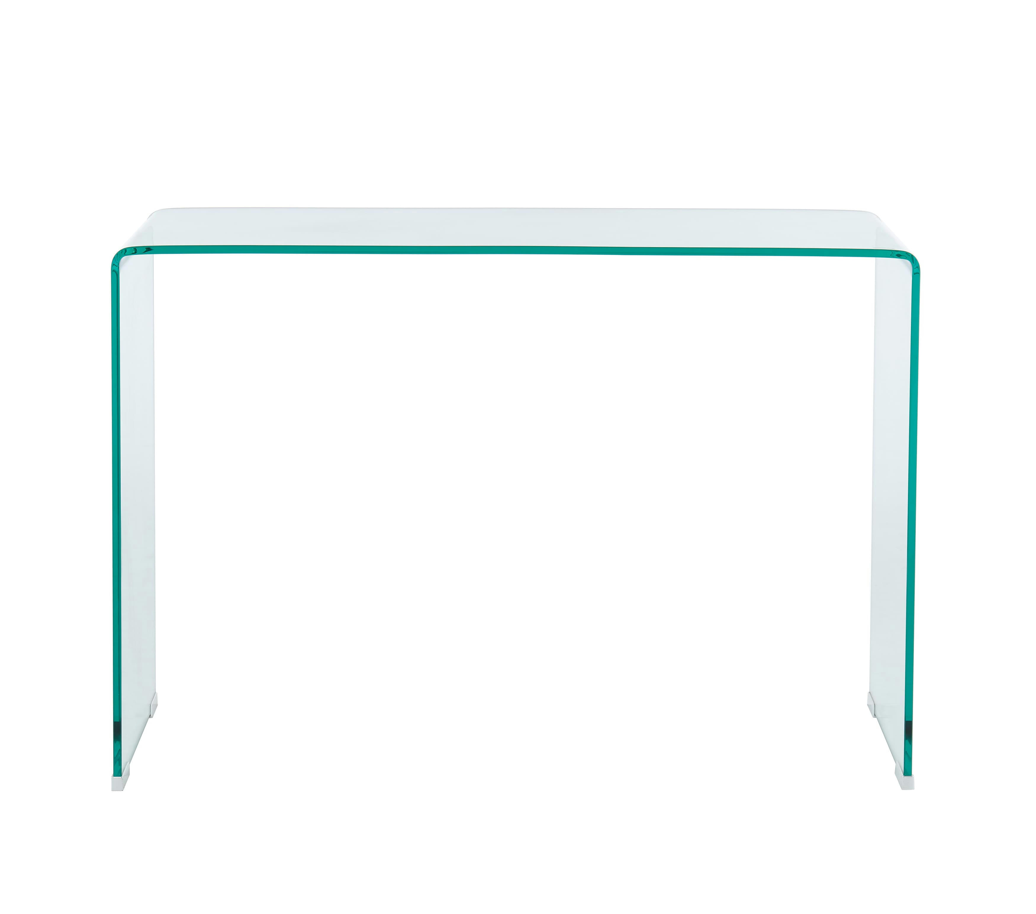 GINZA - Console   verre trempé transparent 110cm