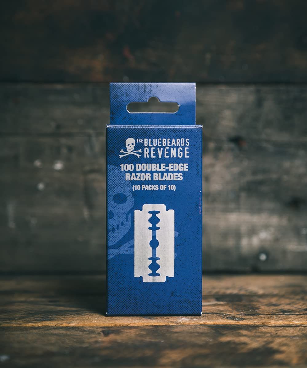 The Bluebeards Revenge Stainless Steel Double Edge Razor Blades Safety Razors Pack of 100