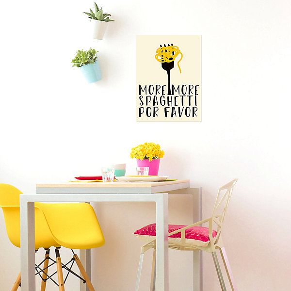 Affiche more spaghetti por favor l.30 x l.30 cm Dada Art