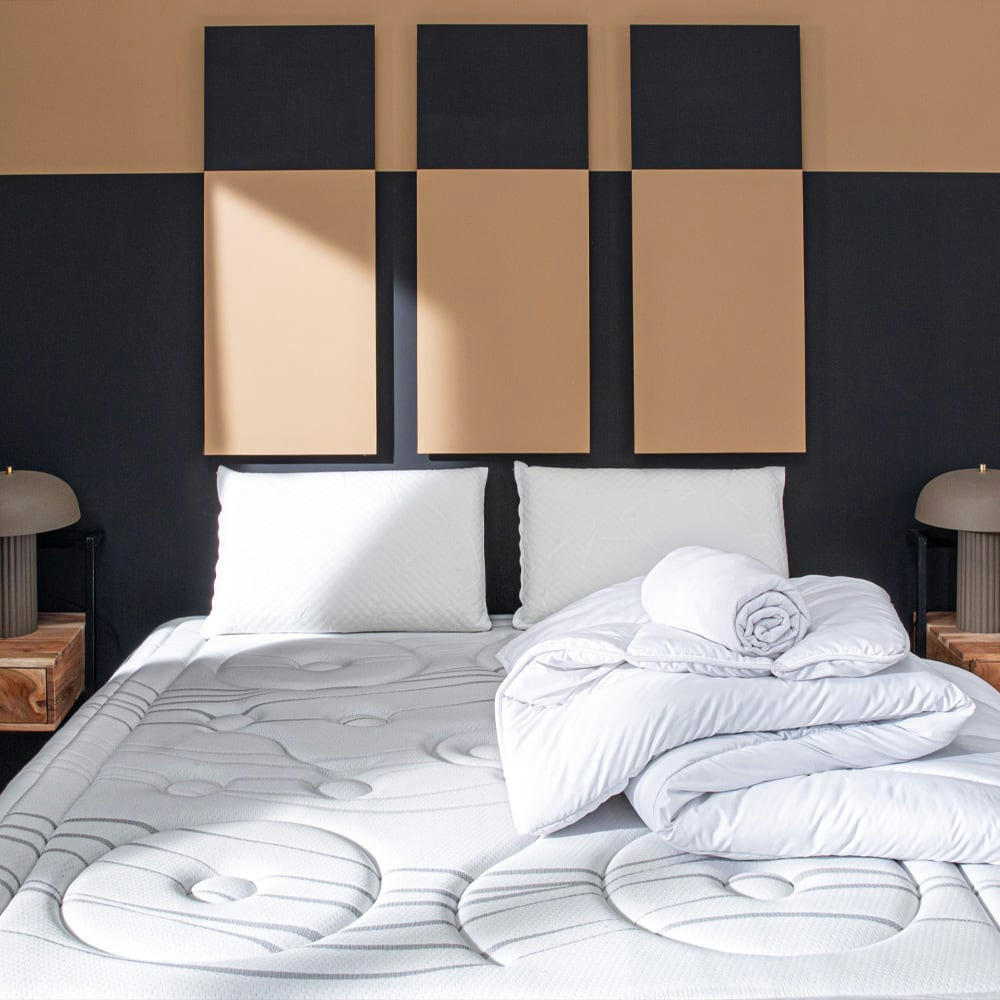 REINA 2.0 - Pack anti punaise  160x200  Matelas + Sommier + Accessoires