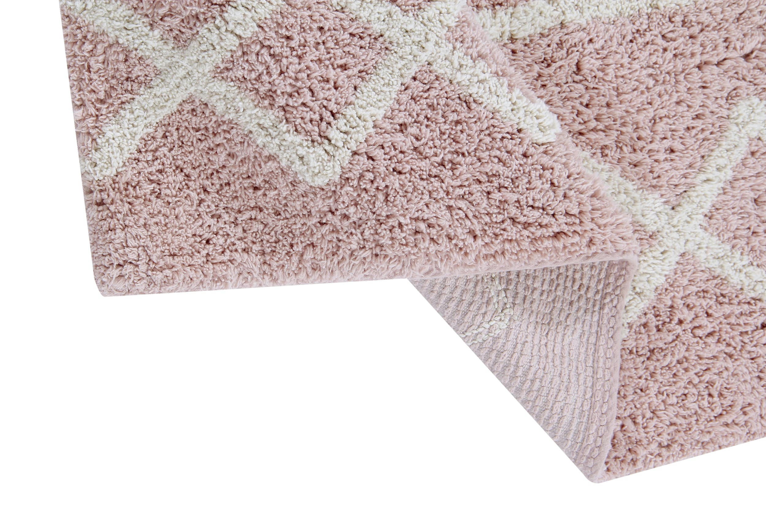 OASIS - Tapis coton lavable vintage nude 120x160cm