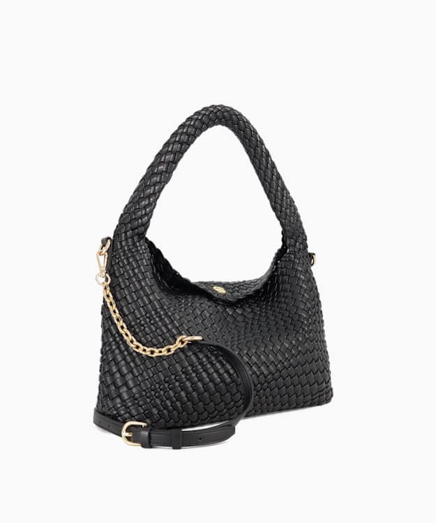 Delegating Black - Woven Shoulder Bag