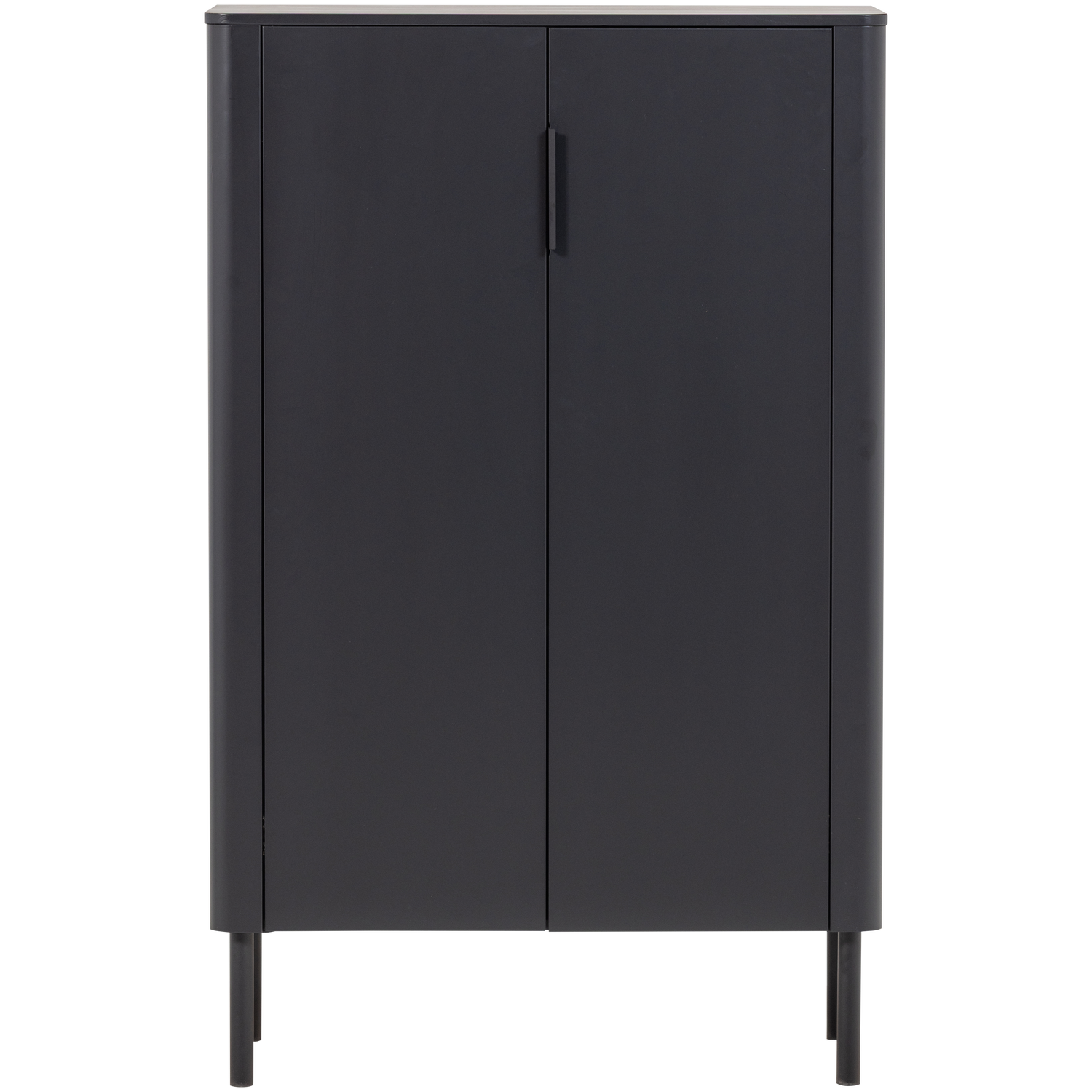 WOOOD kast 2-deurs Gunnar - Grenen - Matzwart - 135x85x39