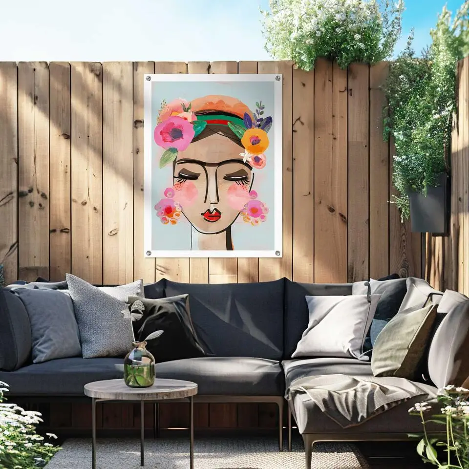 Tuinposter Happy Face - 80 x 60 - Bont