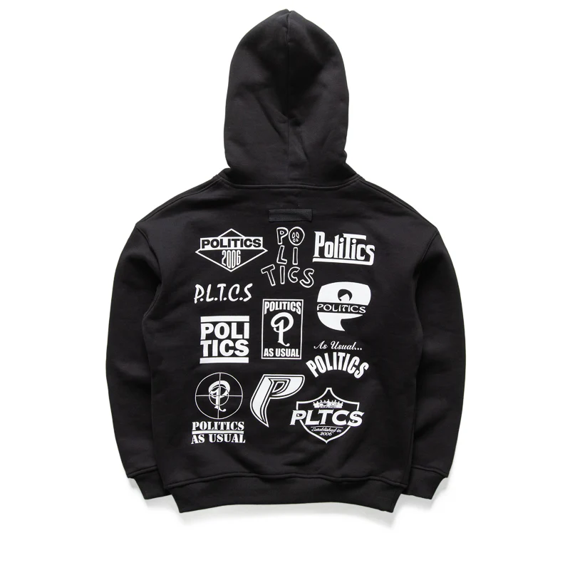 Politics Records Hoodie - Black