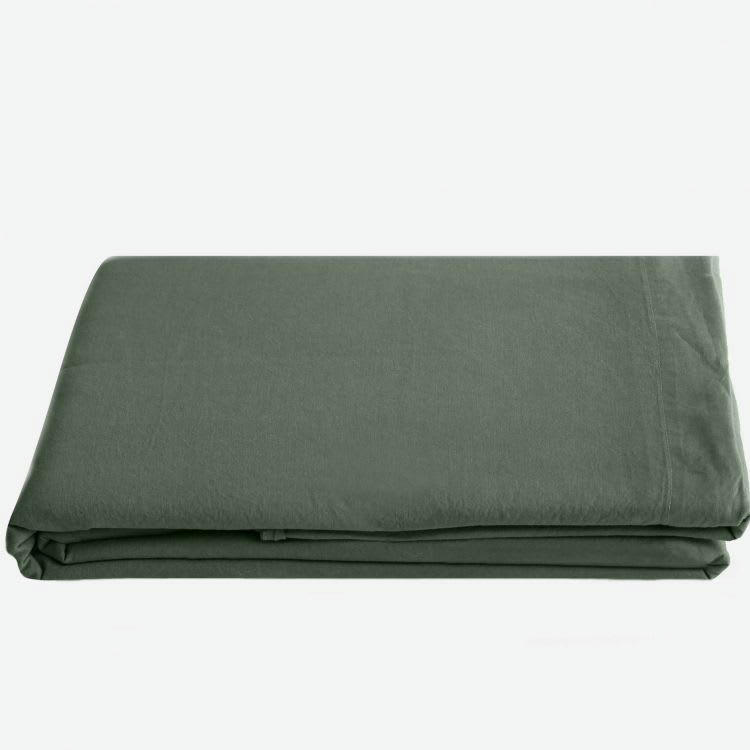 PALACE - Drap plat en Coton Vert 240x290 cm