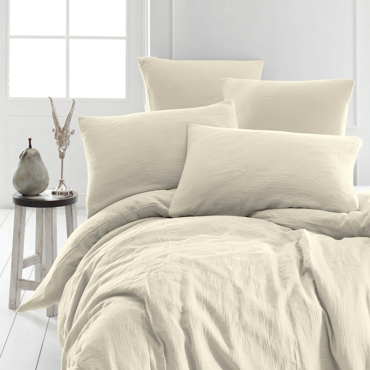 LOFT - Housse de couette en gaze de coton  petale 140x200 cm