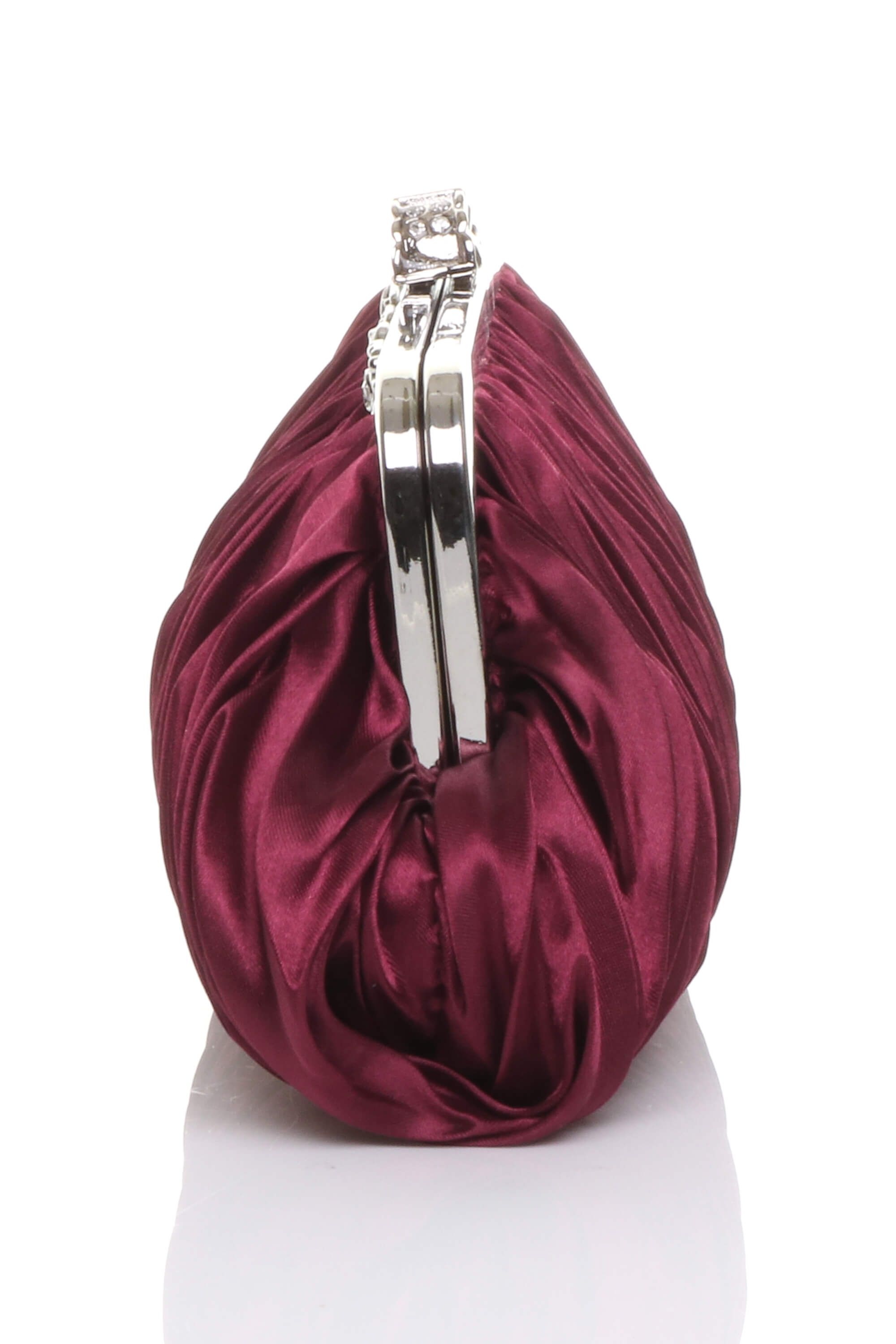 AJVANI Ruched Satin Evening Clutch Bag