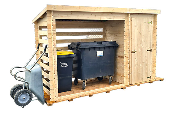 Abri bûcher Habrita bois monopente surface totale 4,01m²