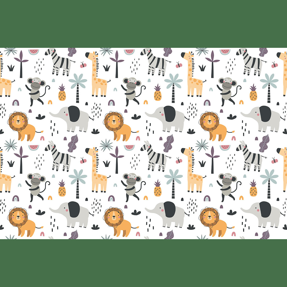 - Sticker meuble enfant animaux des îles tropicales 40x60cm