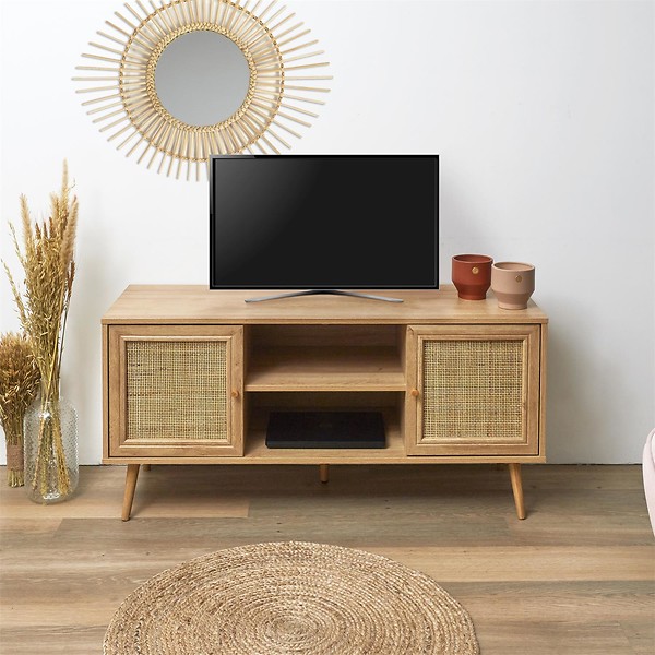 SZAFKA RTV Bali stojąca STYL BOHO 115x56,5x39 cm Z MDF