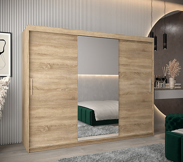 Armoire TOKYO 1 à portes coulissantes H. 200 x L. 250 x P. 62, 3 portes