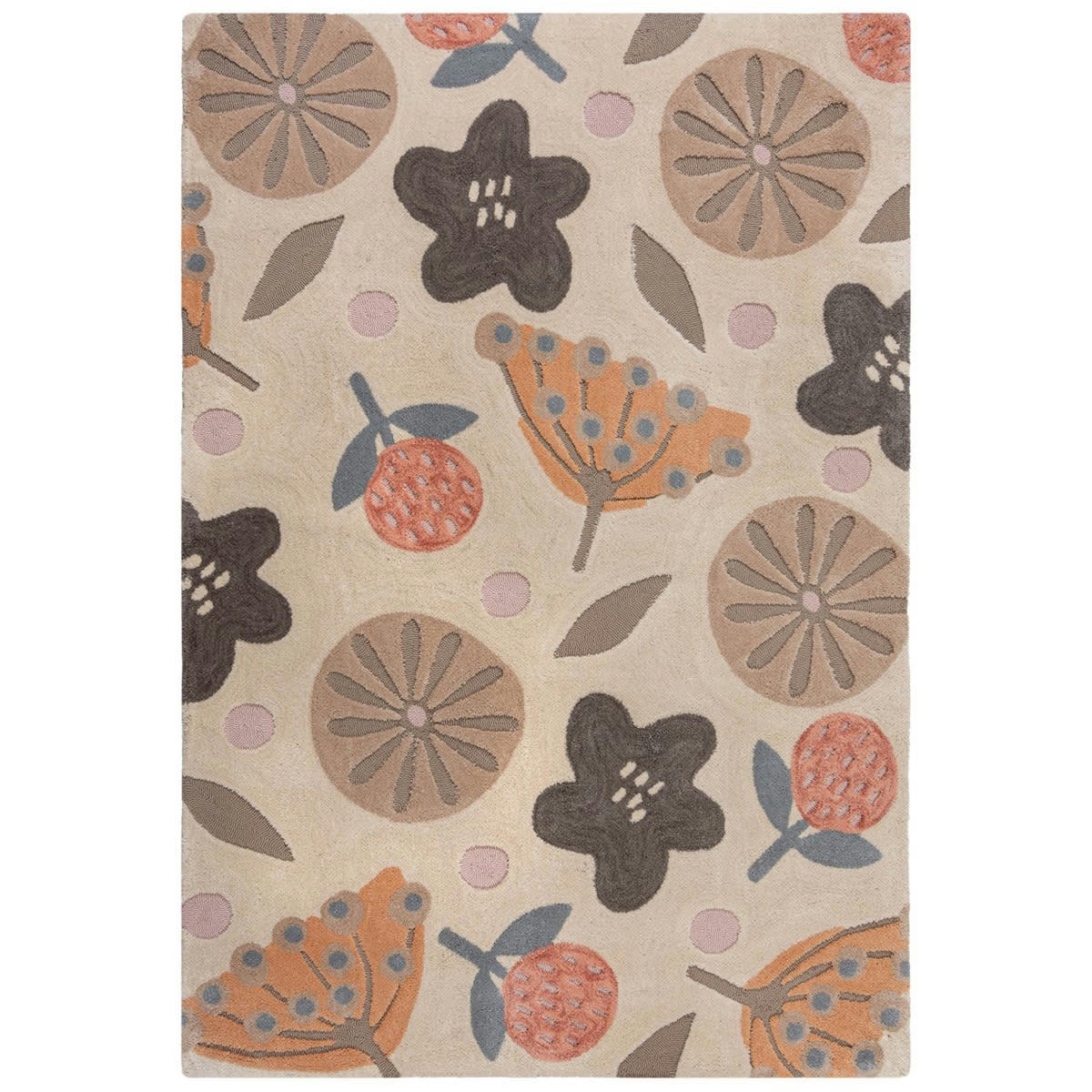 CANDI - Tapis chambrea en Polyester Marron noisette 120x170 cm