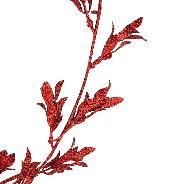 Guirlande feuilles 1,80 m plastique rouge - Atmosphera