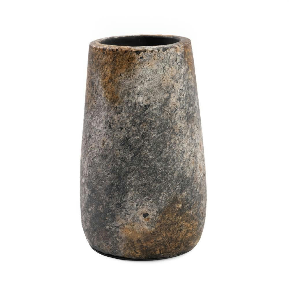 SPOOKY - Vase en terre cuite antique gris H22