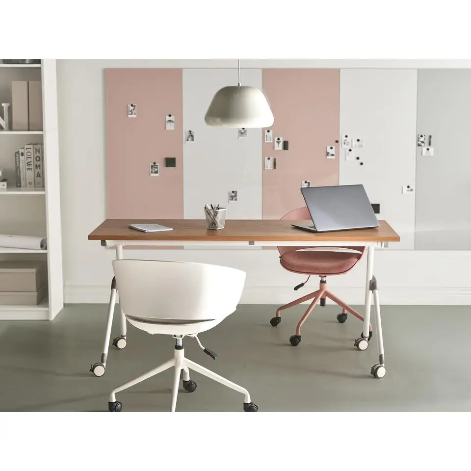 BENDI - Bureau inklapbaar - Bruin/Wit - 160 x 60 cm - MFC