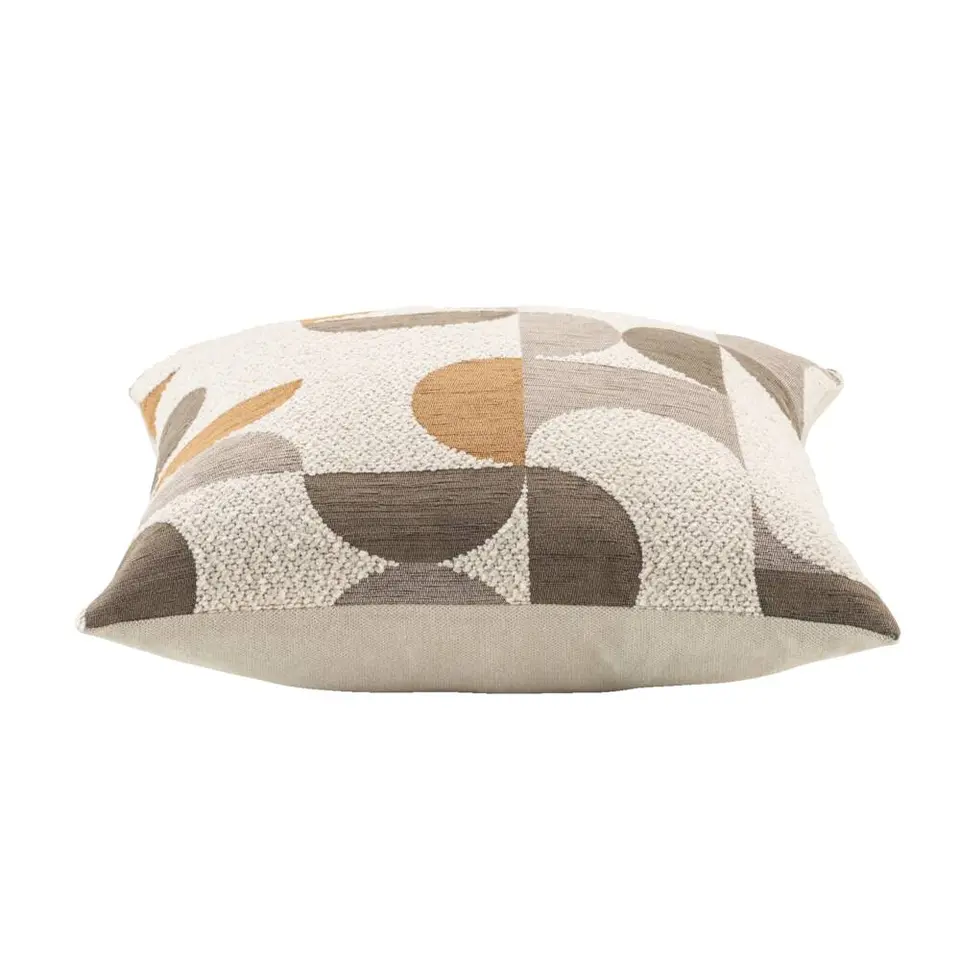 Sierkussen Jesper - off-white/bruin/grijs - 45x45 cm
