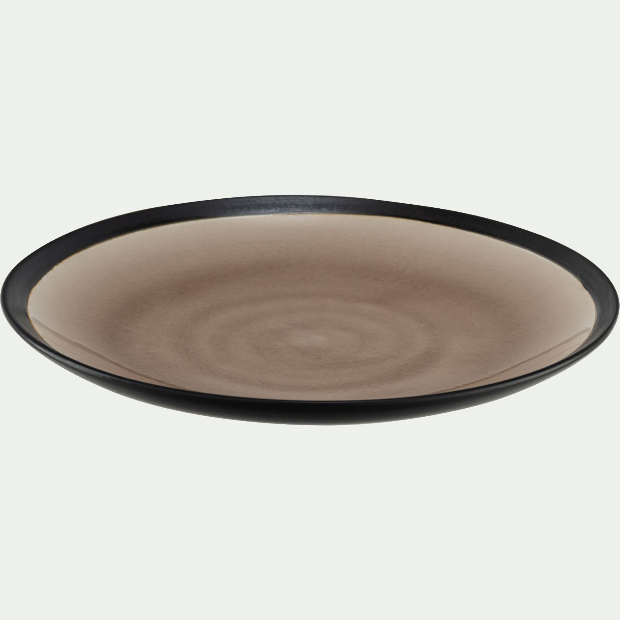 COCO - Assiette plate en grès D27,3cm - noir