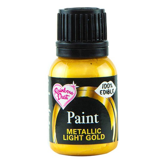 Rainbow Dust Metallic Light Gold Food Paint 25ml