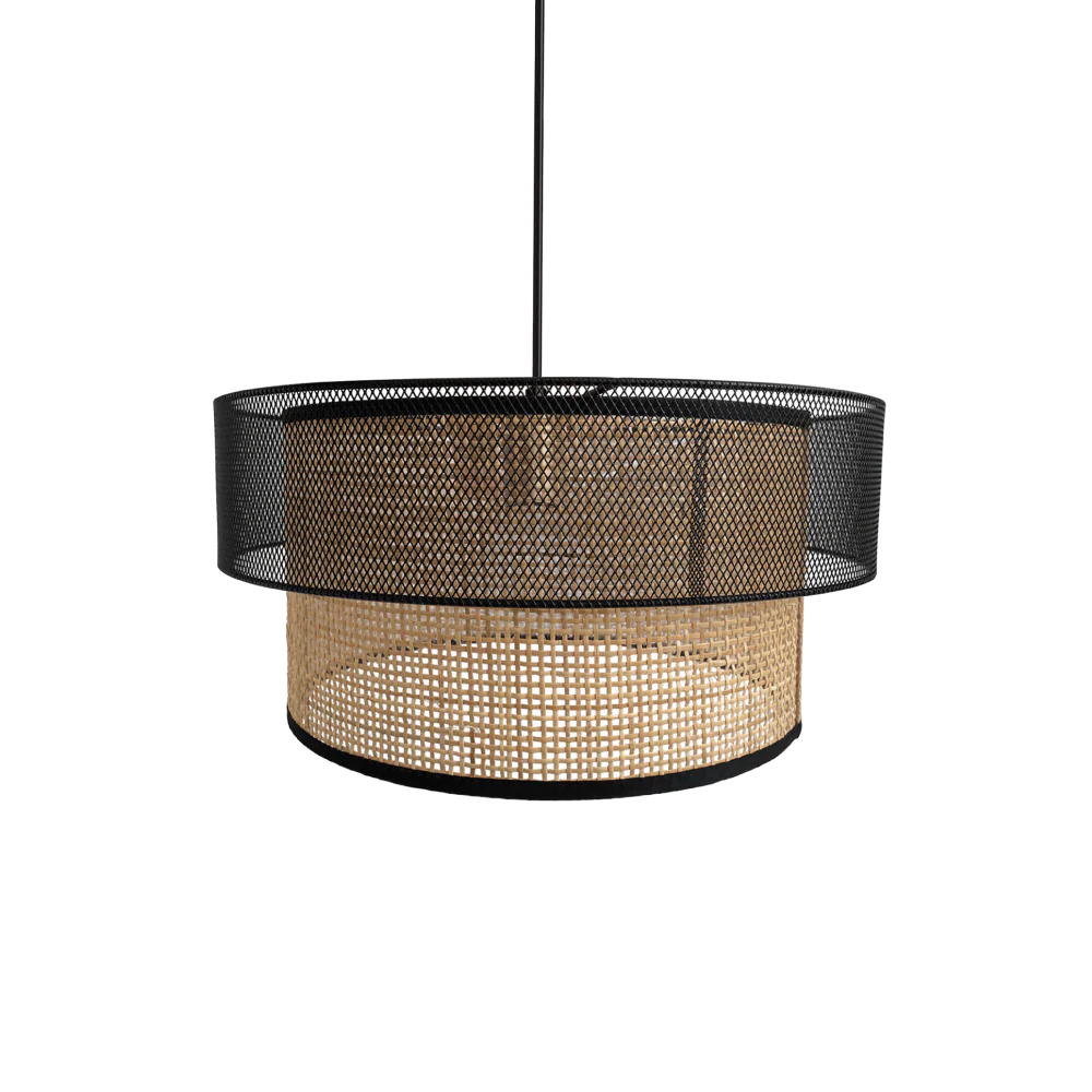 Suspension CLAYTON coloris rotin 25,5 x 40 cm
