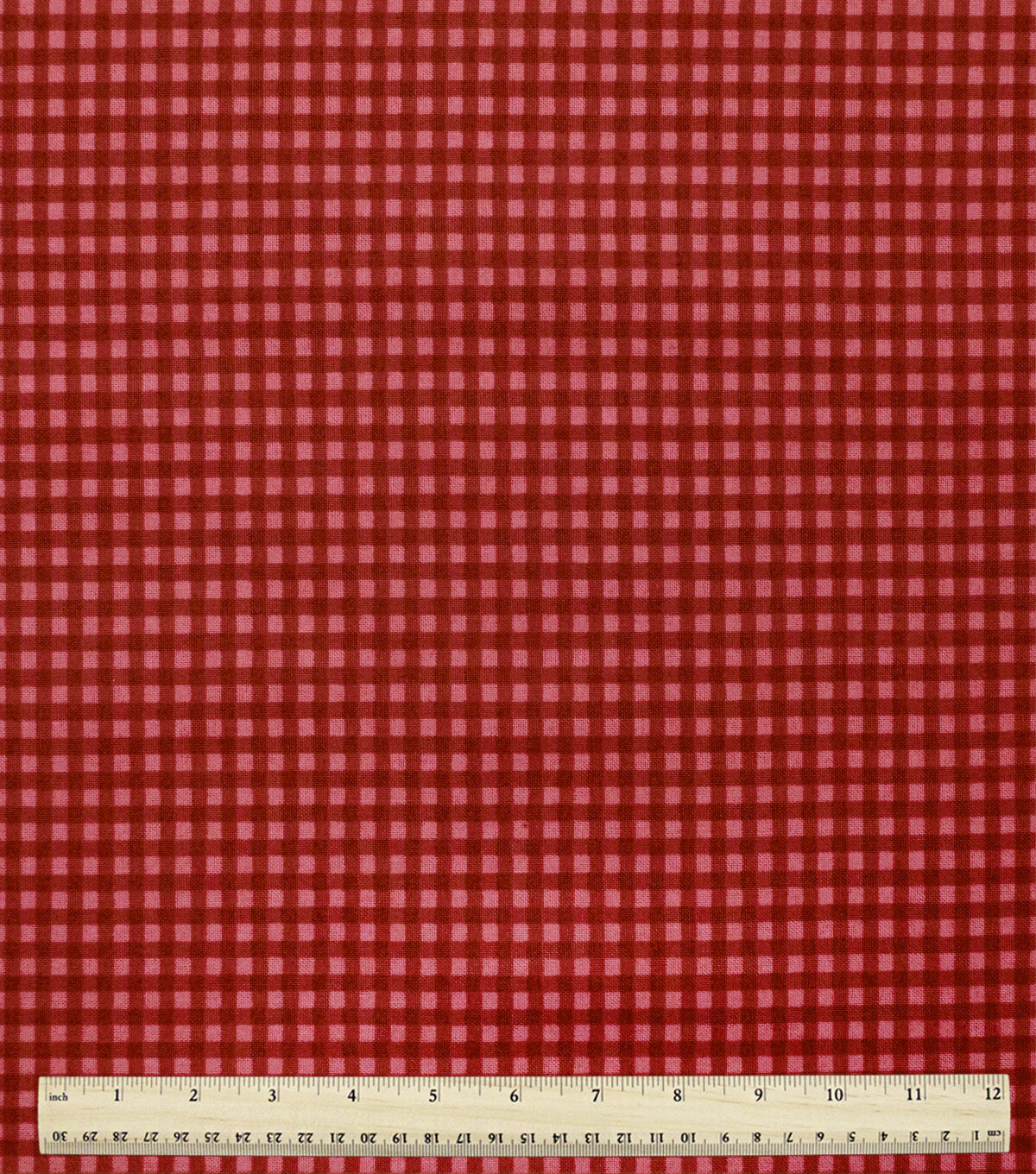 Gingham Tonal Red Cotton Fabric by Keepsake Calico