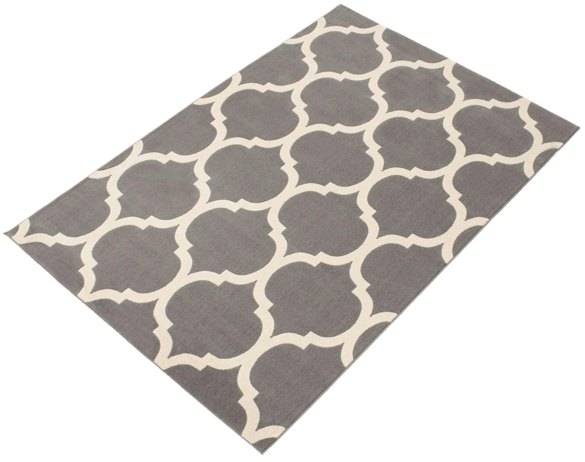ECARPET Arbour Indoor Geometric Area Rug, Grey, Assorted Sizes