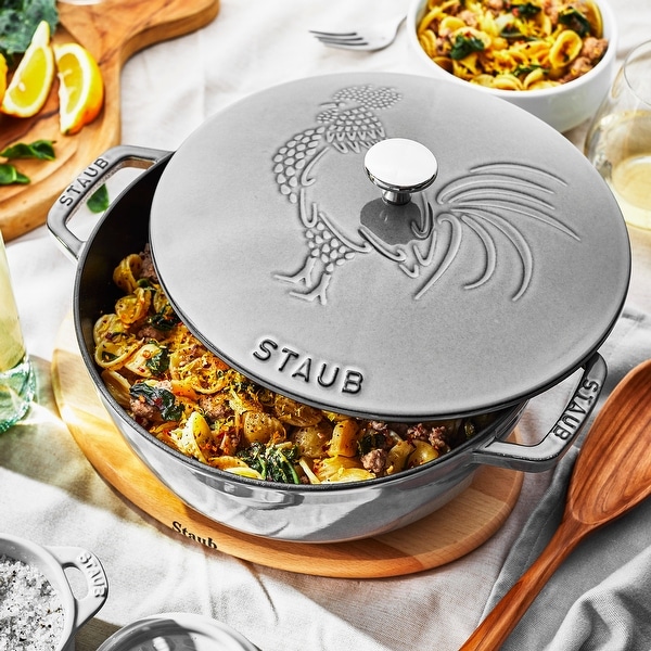 STAUB Cast Iron 3.75-qt Essential French Oven Rooster