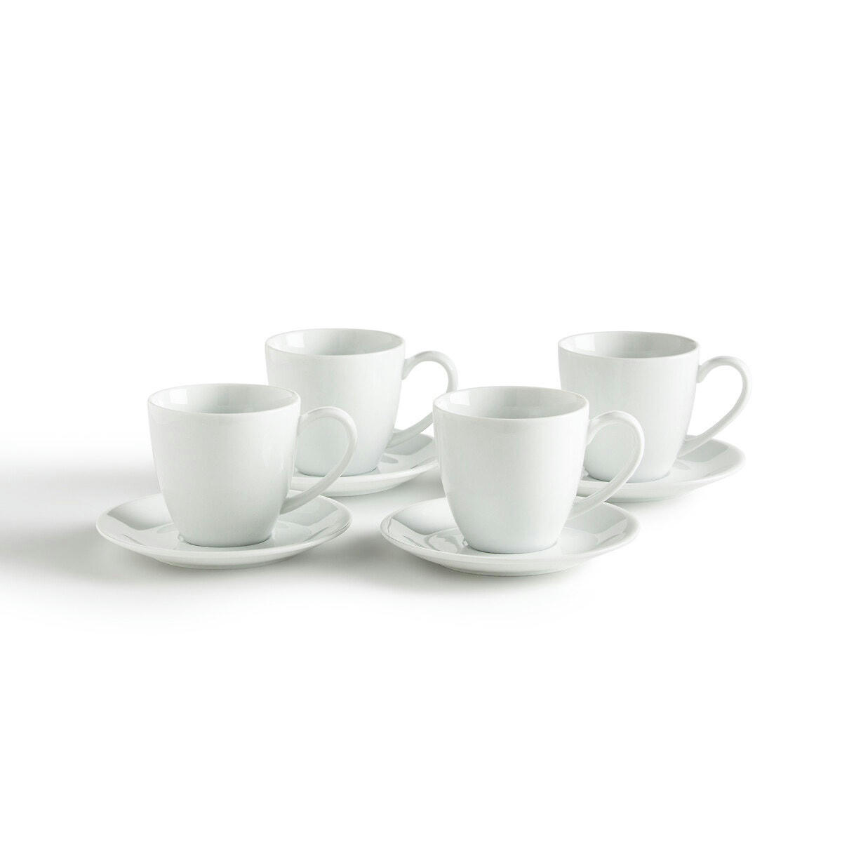 Lot de 4 tasses/sous-tasses, Atola