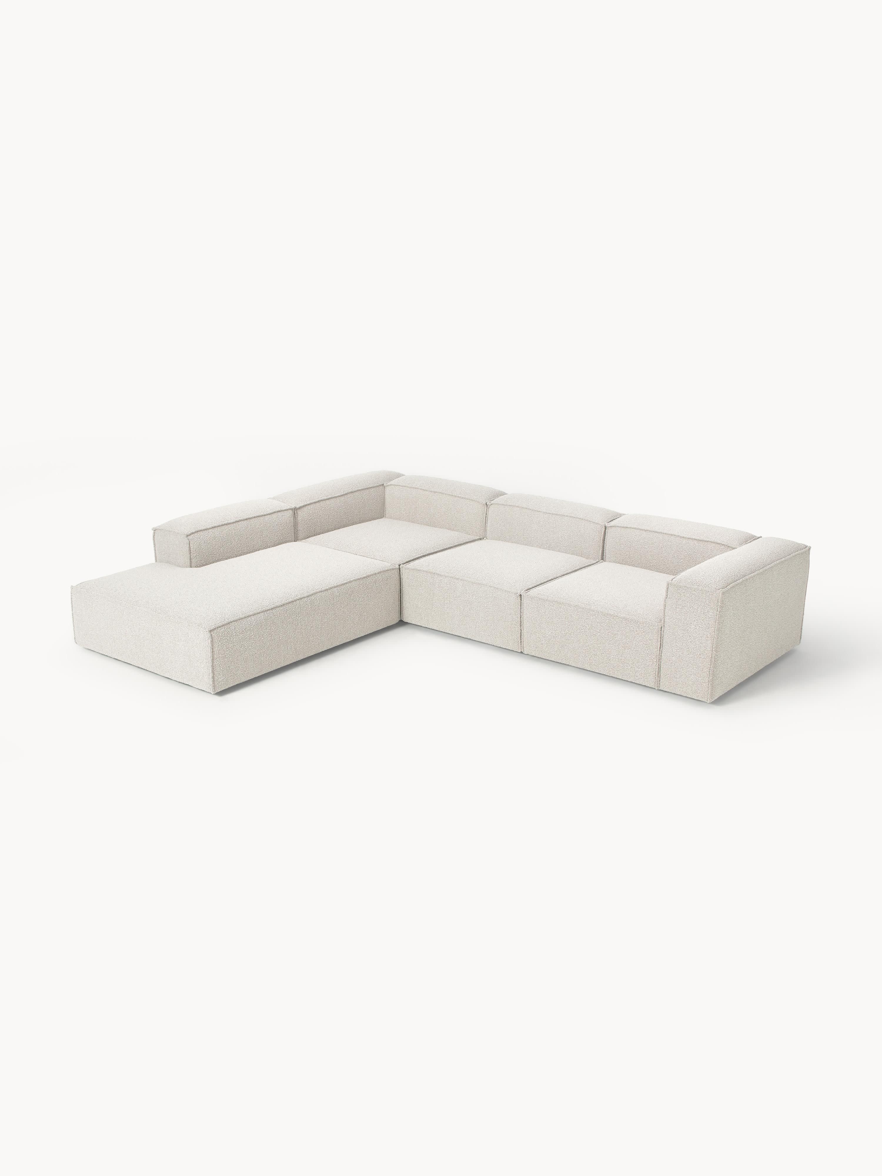 Modulares XL-Ecksofa Lennon (4-Sitzer) aus Bouclé