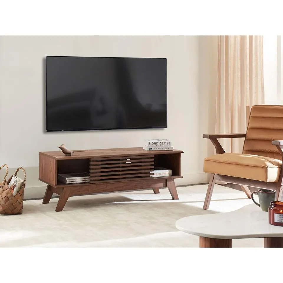 TOLEDO - TV-meubel - Donkere houtkleur - Vezelplaat