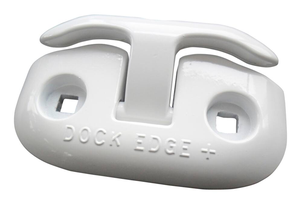 Dock Edge Aluminum Flip-Up Dock Cleat, White, 6-1/2-in x 4-in