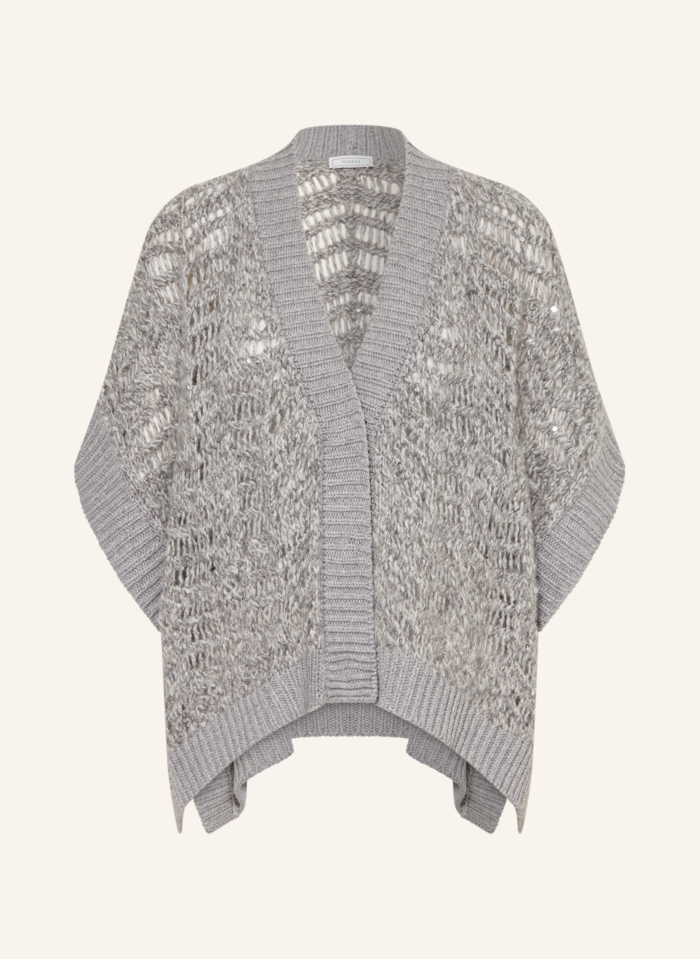 PESERICO Cape mit Alpaka und Pailletten