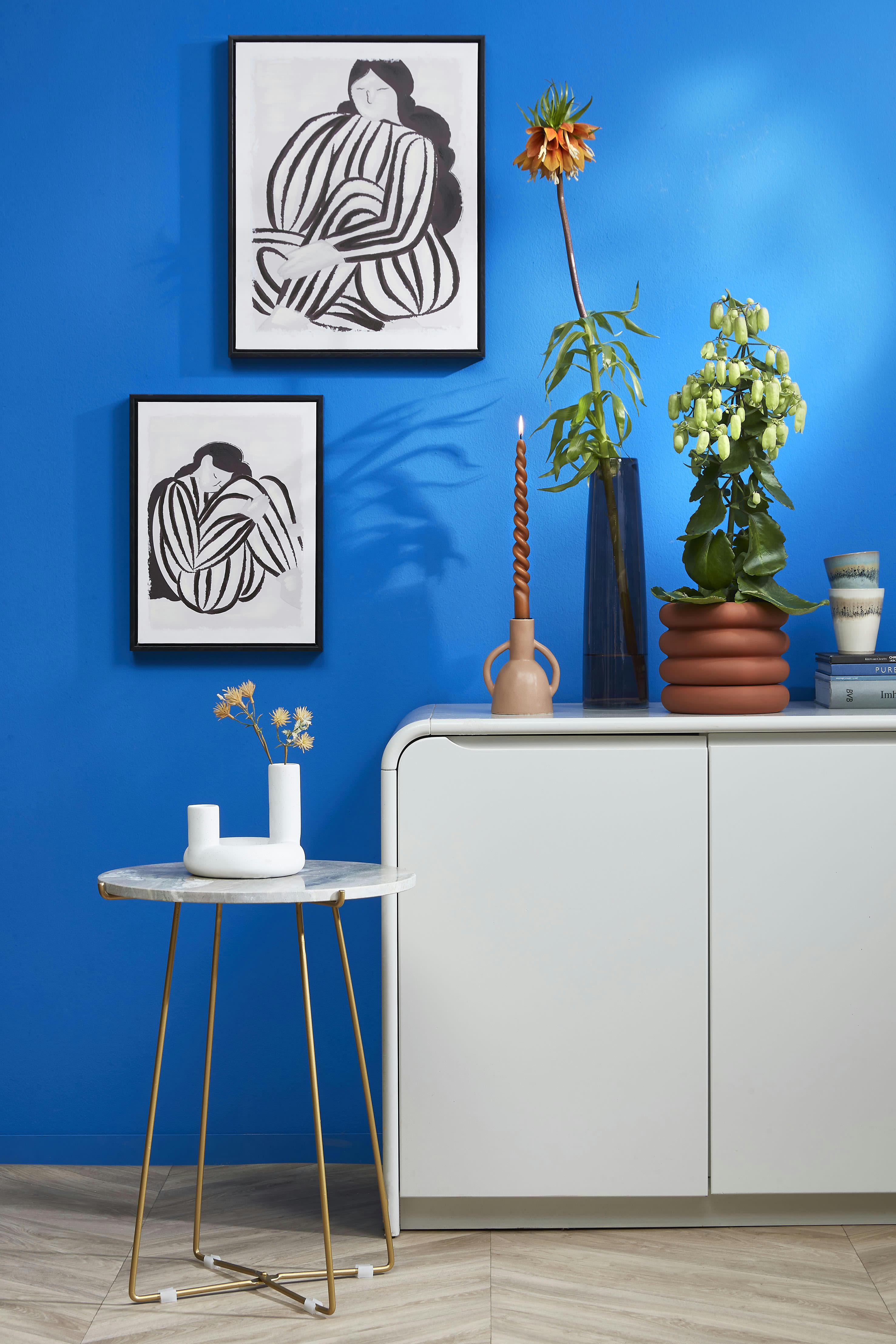 ILSE - Cache-pot avec soucoupe marron D18.5